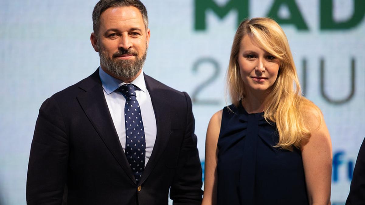 Santiago Abascal y Marion Maréchal en un evento celebrado en junio de 2021