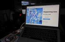 A view of a laptop shows the Twitter sign-in page with their logo, in Belgrade, Serbia, Monday, July 24, 2023