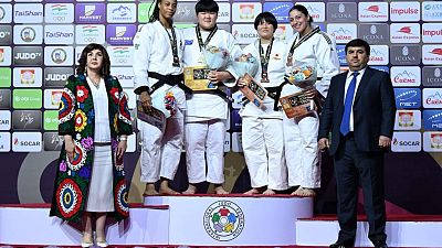 Les médaillés de la quatrième journée des Championnats du monde junior de judo à Douchanbé, au Tadjikistan