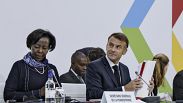 French president Emmanuel Macron attends the first working session of the 19th Francophonie Summit in Paris, October 5, 2024