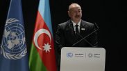 Ilham Aliyev, presidente de Azerbaiyán, habla en la Cumbre del Clima de la ONU COP29, el miércoles 13 de noviembre de 2024 2024, en Bakú, A