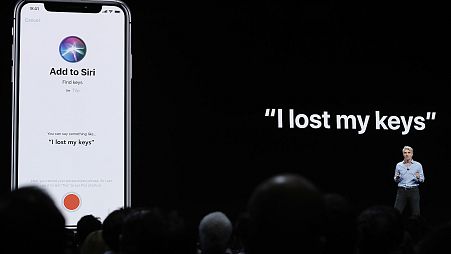 Craig Federighi, Apple's senior vice president of Software Engineering, speaks about Siri during an announcement of new products in 2018