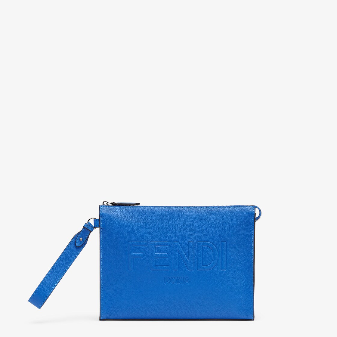 Pochette plate en cuir Fendi Roma