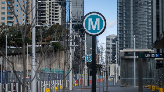 Generic Sydney Barangaroo Metro North West Link under construction. Public transport, rail network, infrastructure, CBD. Friday 2nd August 2024 AFR photo Louie Douvis .