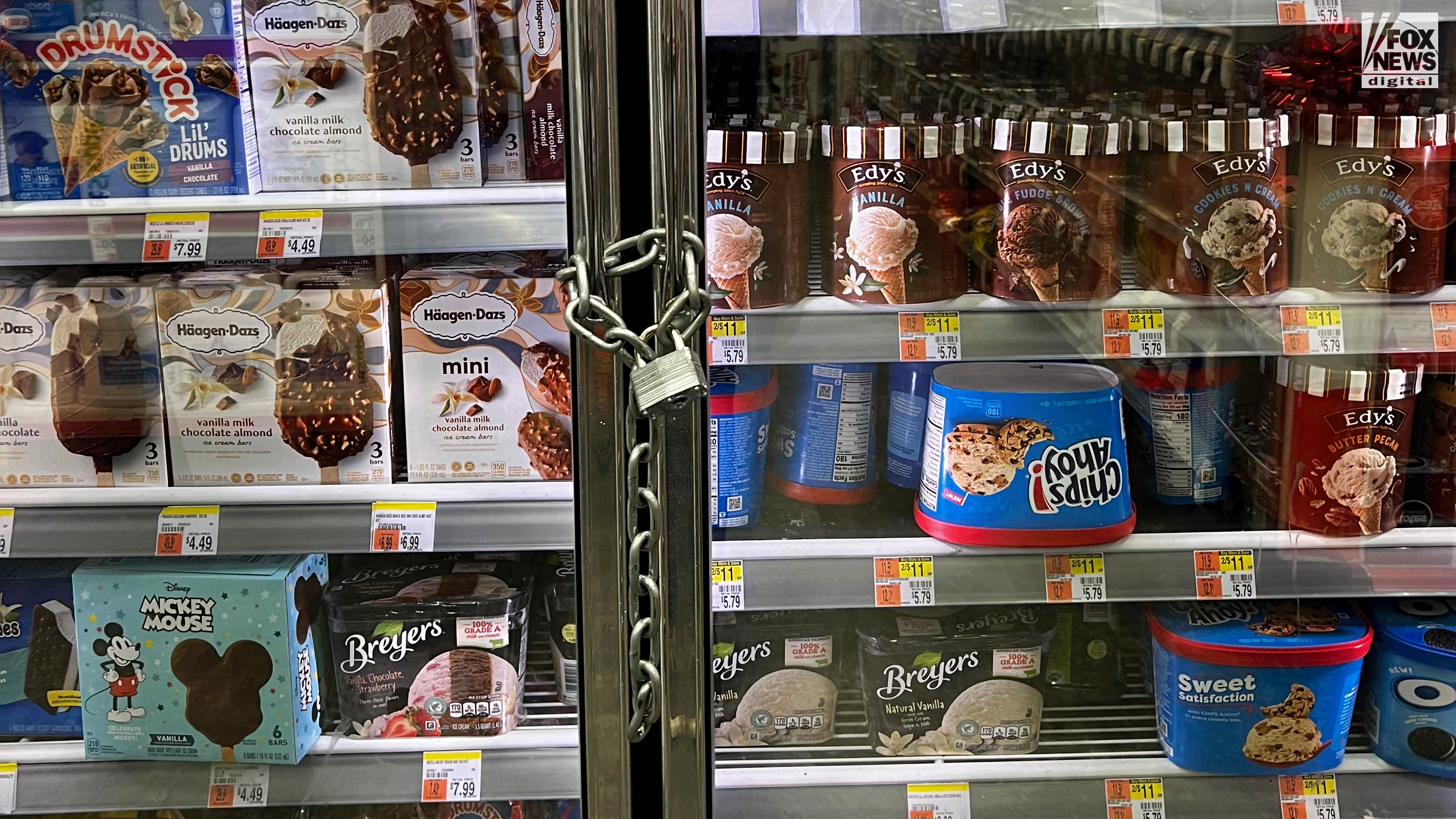 NYC Walgreens store keeping ice cream in chained freezer, locking up candy amid ongoing shoplifting frenzy