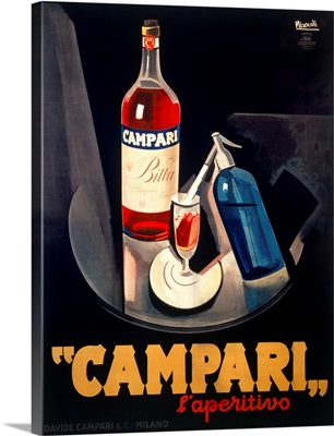 Italian Campari Aperitif Liquer Vintage Advertising Poster