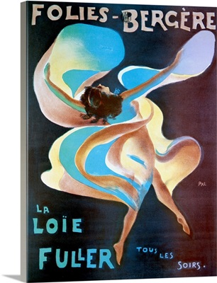 La Loie Fuller, Folies Bergere, Vintage Poster, by Jean de Paleologue