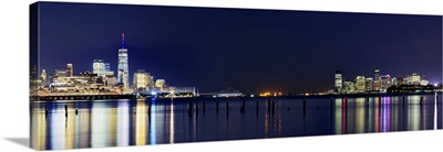 Lower Manhattan Panoramic View With New Jersey