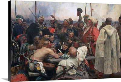 The Zaporozhye Cossacks writing a letter to the Turkish Sultan, 1890-91