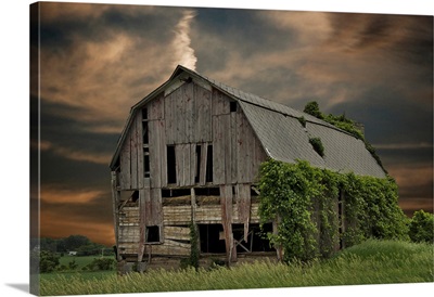 Old Barn At Sunset