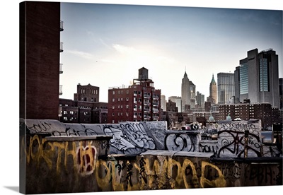 New York City, Lower Manhattan, View Over China Town Rooftops