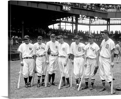 American League baseball greats in the line-up of the 5th All-Star Game, 1937