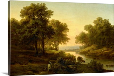 Landscape, 1830-45, Dutch painting, oil on canvas