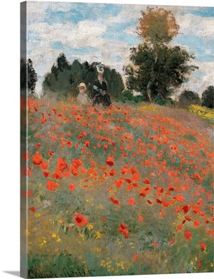 Poppy Field, By Claude Monet, 1873. Musee D'Orsay, Paris, France. Detail