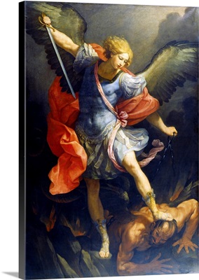 St. Michael the Archangel, 1635. St Michael stepping on Devil's head