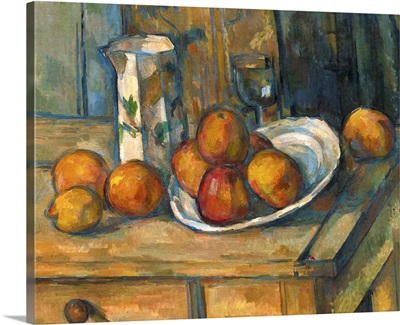 Still Life with Milk Jug and Fruit, by Paul Cezanne, 1900