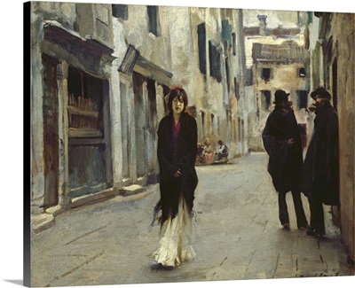 Street in Venice, by John Singer Sargent, 1911, American painting