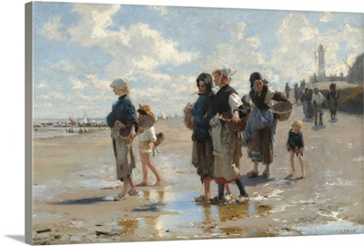 The Oyster Gatherers of Cancale, by John Singer Sargent, 1878, American painting