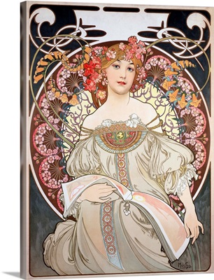 1896 Calendar Illustration by Alphonse Mucha