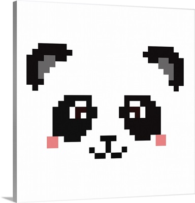 Cute Pixel Panda Face