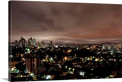 Night cityscape, Sao Paulo, Brazil