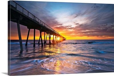 Ocean sunset, Hermosa Beach, California