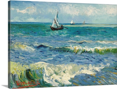 Seascape Near Les Saintes-Maries-De-La-Mer By Vincent Van Gogh