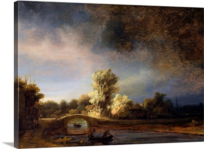 The Stone Bridge By Rembrandt Harmensz Van Rijn