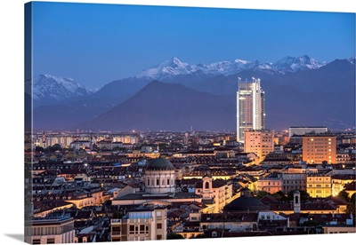 Dusk At Turin From Monte Dei Cappuccini, Turin, Piemonte, Italy, Europe