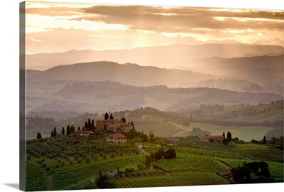 Landscape, San Gimignano, Tuscany, Italy