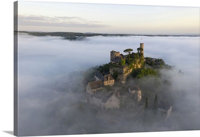 Village Of Turenne At Sunrise, Correze, Limousin, Nouvelle-Aquitaine, France