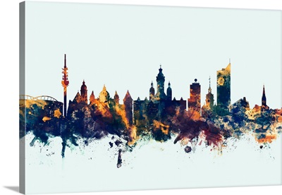 Leipzig Germany Skyline