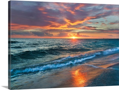 Sunset Over Ocean, Gulf Islands National Seashore, Florida