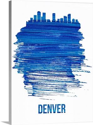 Denver Brush Stroke Skyline Blue