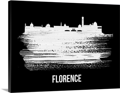 Florence Skyline Brush Stroke White