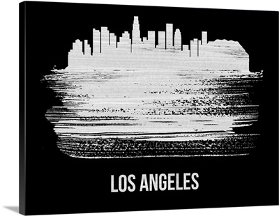 Los Angeles Skyline Brush Stroke White