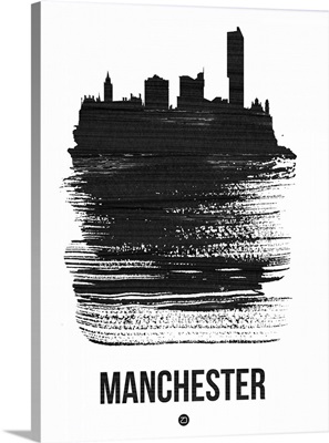 Manchester Skyline Brush Stroke Black