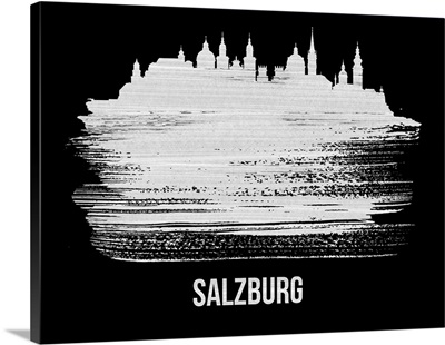 Salzburg Skyline Brush Stroke White