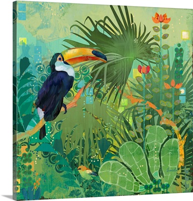 Toucans And Flowers