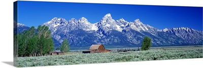 Barn and Tetons Grand Teton National Park WY