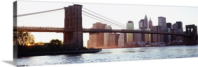 Bridge across a river, Brooklyn Bridge, East River, Manhattan, New York City, New York State