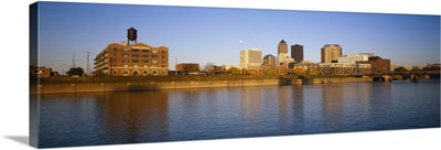 Buildings At The Waterfront, Des Moines River, Des Moines, Iowa