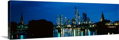 Buildings at the waterfront, Frankfurt, Hesse, Germany