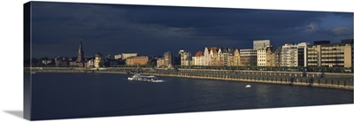 Buildings at the waterfront, Rhine River, Dusseldorf, Germany