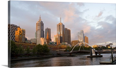 Buildings at the waterfront Yarra River Melbourne Victoria Australia