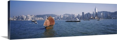 Buildings on the waterfront, Kowloon, Hong Kong, China