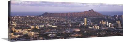 High angle view of a city, Honolulu, Oahu, Honolulu County, Hawaii