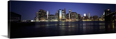 Manhattan skyline seen from Fulton Ferry, Brooklyn, New York City, New York State