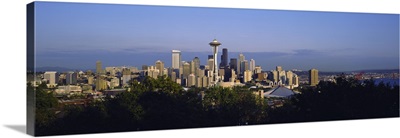 Skyscrapers in a city, Space Needle, Seattle, Washington State, 2006