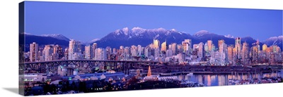 Twilight, Vancouver Skyline, British Columbia, Canada